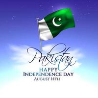 illustrazione vettoriale di sfondo astratto per il giorno dell'indipendenza del Pakistan, 14 agosto.