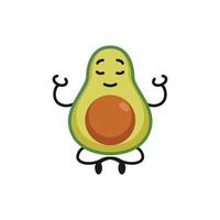 simpatica mascotte di avocado vettore