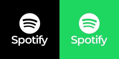 Spotify, segnale musica icona nel piatto stile vettore