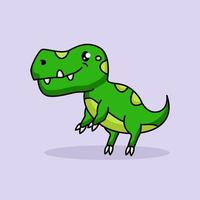 simpatica mascotte dino vettore