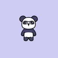 simpatica mascotte del panda vettore