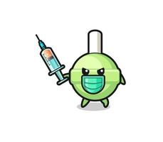 illustrazione del lecca-lecca per combattere il virus vettore
