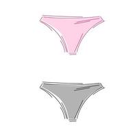 semplice mutandine oggetto vettoriale con colore rosa. mutandine logo icona astratta, moda