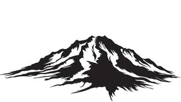 silhouette di montagne su un' bianca sfondo vettore