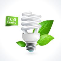 Lampadina simbolo ecologia vettore