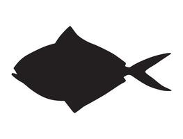 pesce silhouette su bianca sfondo vettore