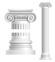 Realistico bianco antico colonna vettore