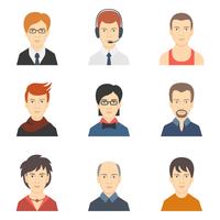 Set di icone di avatar vettore