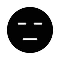 inespressivo, neutro emoji icona disegno, pronto per uso vettore
