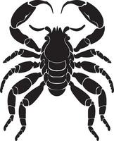 scorpione silhouette illustrazione bianca sfondo vettore