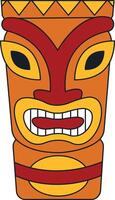 etnico tiki Dio maschera cartone animato. illustrazione design nel piatto stile vettore