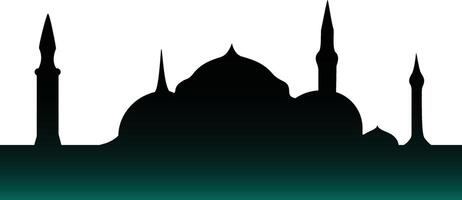 islamico moschea silhouette. Ramadhan kareem moschea. isolato nero moschea silhouette. isolato illustrazione vettore