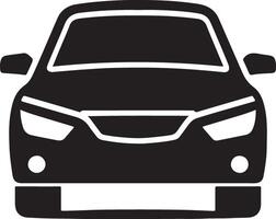 auto icona. auto veicolo isolato. trasporto icone. automobile silhouette davanti Visualizza vettore