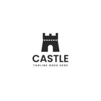 castello logo design modello illustrazione idea vettore