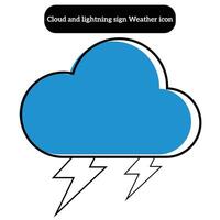 pieno schema tempesta icona isolato su bianca sfondo nube e fulmine cartello tempo metereologico icona di tempesta illustrazione vettore