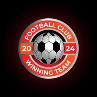 moderno e creativo calcio o calcio club logo per gli sport squadra. calcio club logo design idea. vettore