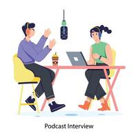 di moda Podcast colloquio vettore