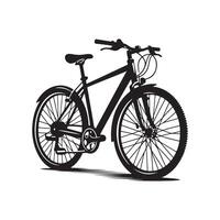 bicicletta silhouette piatto illustrazione. vettore