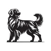 cane silhouette piatto illustrazione. vettore