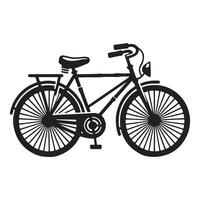 bicicletta silhouette piatto illustrazione. vettore