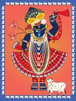 shrinathji è un' modulo di krishna, manifestato come un' Sette anno vecchio bambino vettore