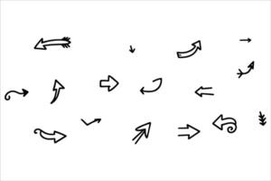 freccia impostato mano disegnato illustrazione vettore