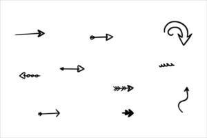 freccia impostato mano disegnato illustrazione vettore