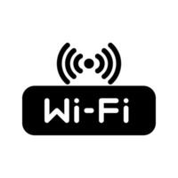 Wi-Fi solido icona. Internet connessione simboli icone grafico design. vettore