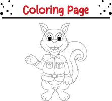 carino coniglio colorazione pagina. colorazione libro per bambini. vettore