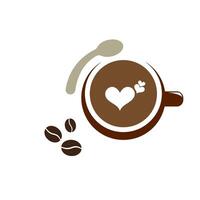 modello di logo del caffè vettore