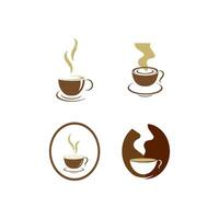 modello di logo del caffè vettore