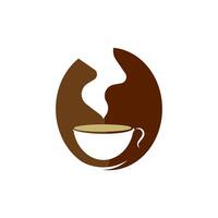 modello di logo del caffè vettore