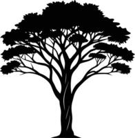 un' illustrazione di africano albero silhouette vettore