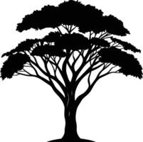 un' illustrazione di africano albero silhouette vettore