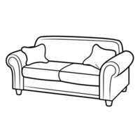 elegante schema di un' contemporaneo divano icona. vettore