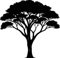 un' illustrazione di africano albero silhouette vettore