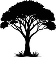 un' illustrazione di africano albero silhouette vettore