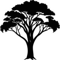 un' illustrazione di africano albero silhouette vettore