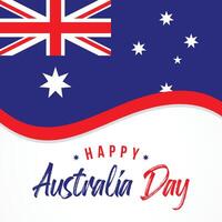 contento Australia giorno carta scritta. design illustrazione. vettore