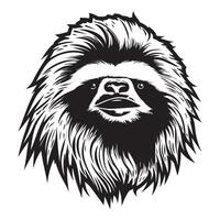 bradipo furia iconico arrabbiato bradipo logo per abbigliamento vettore