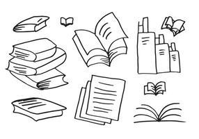 libro ambientato in stile doodle adatto per contenuti educativi su sfondo bianco. vettore