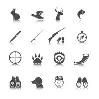 Set di icone di caccia vettore