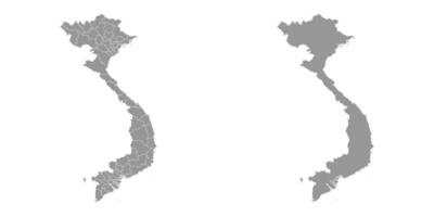 Vietnam carta geografica con amministrativo divisioni. illustrazione. vettore