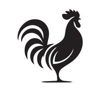 pollo silhouette su bianca sfondo. pollo logo vettore