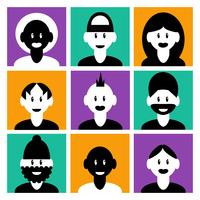 Set di icone di avatar vettore