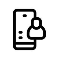 smartphone icona. linea icona per il tuo sito web, mobile, presentazione, e logo design. vettore