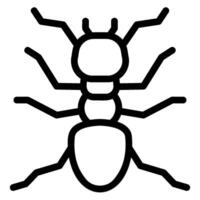 icona della linea della formica vettore