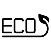 eco amichevole glifo icona vettore