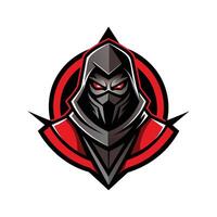 assassino portafortuna logo design ninja portafortuna logo vettore
