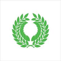 logo foglia verde vettore